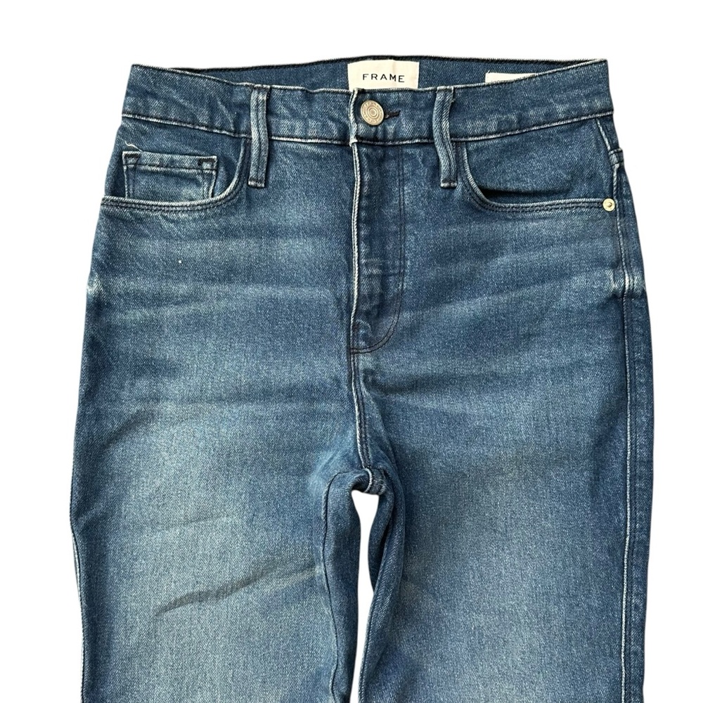 FRAME Denim “Le Sylvie Slender Straight” High Rise Straight Leg Jeans Size 26 - Picture 3 of 10